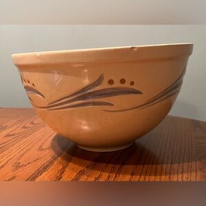 Vintage Medium Roseville Pottery Stoneware Lily of the Valley Mixing Bowl
